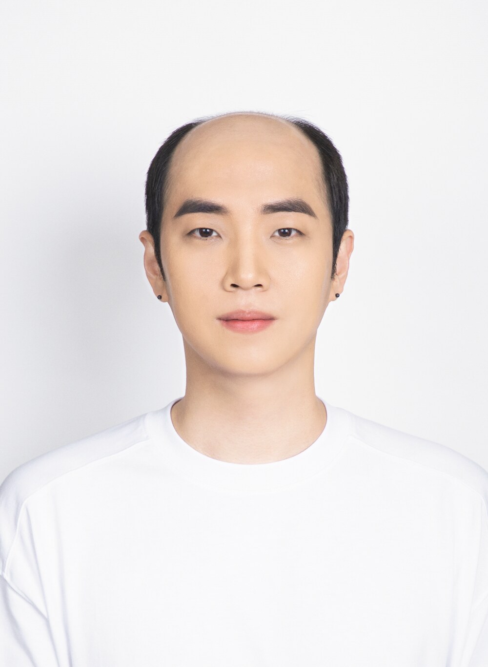 가발 착용 전